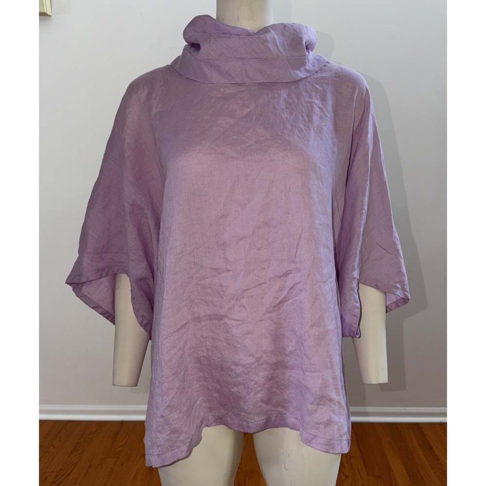 Planet Linen Cowl‎ Neck Dolman Sleeves Top One Size